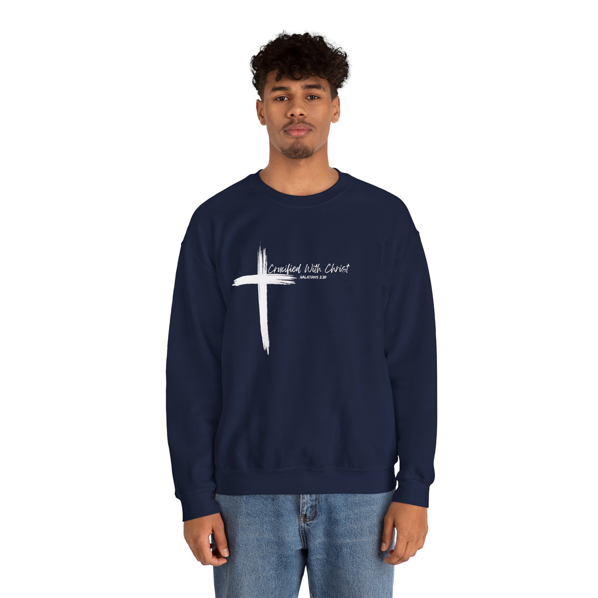 Crucified With Christ Ver.2- Christian Faith Crewneck Sweatshirt