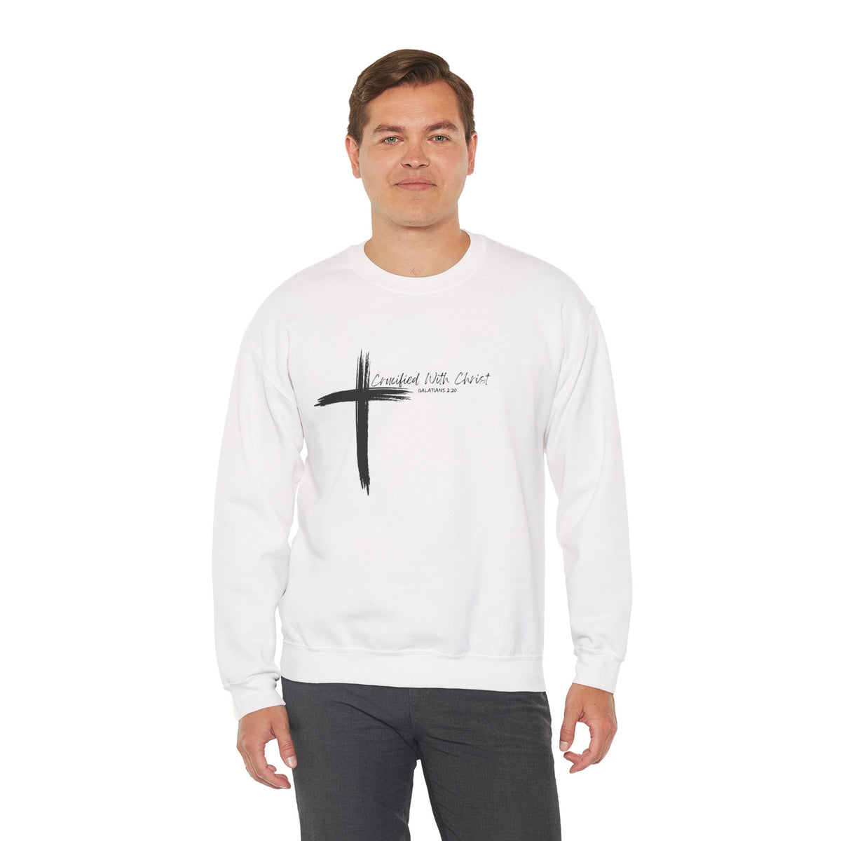Crucified With Christ Ver.2- Christian Faith Crewneck Sweatshirt