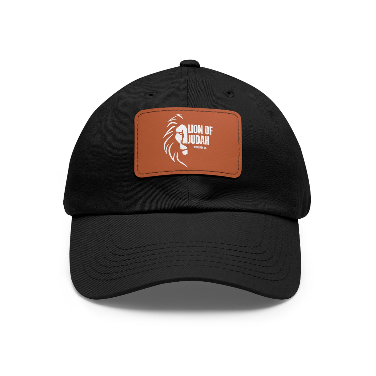Lion Of Judah- Dad Hat with Leather Patch (Rectangle)