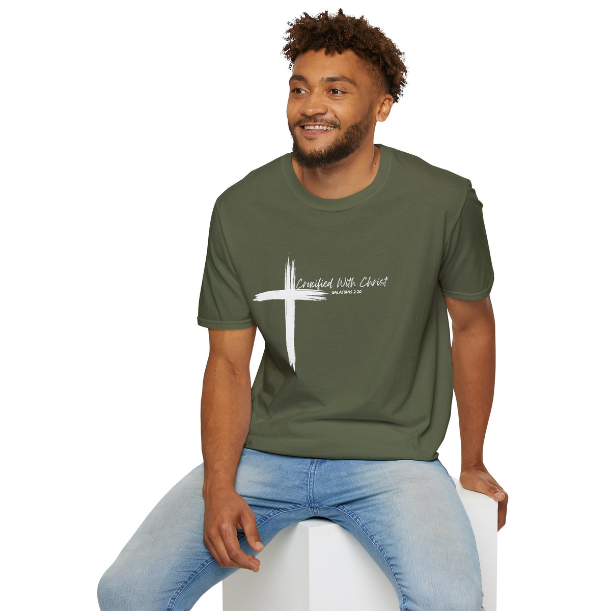 Crucified With Christ Ver.2- Unisex Softstyle T-Shirt