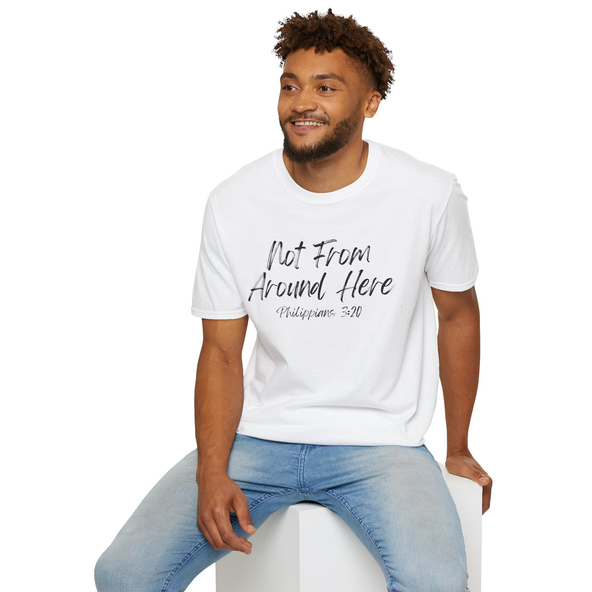 Not From Around Here- Unisex Softstyle T-Shirt