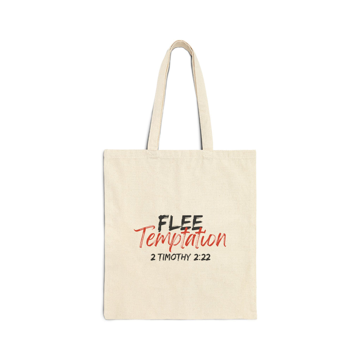 Flee Temptation- Cotton Canvas Tote Bag