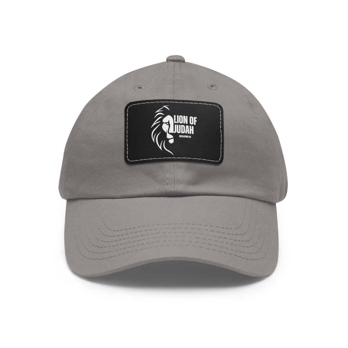 Lion Of Judah- Dad Hat with Leather Patch (Rectangle)