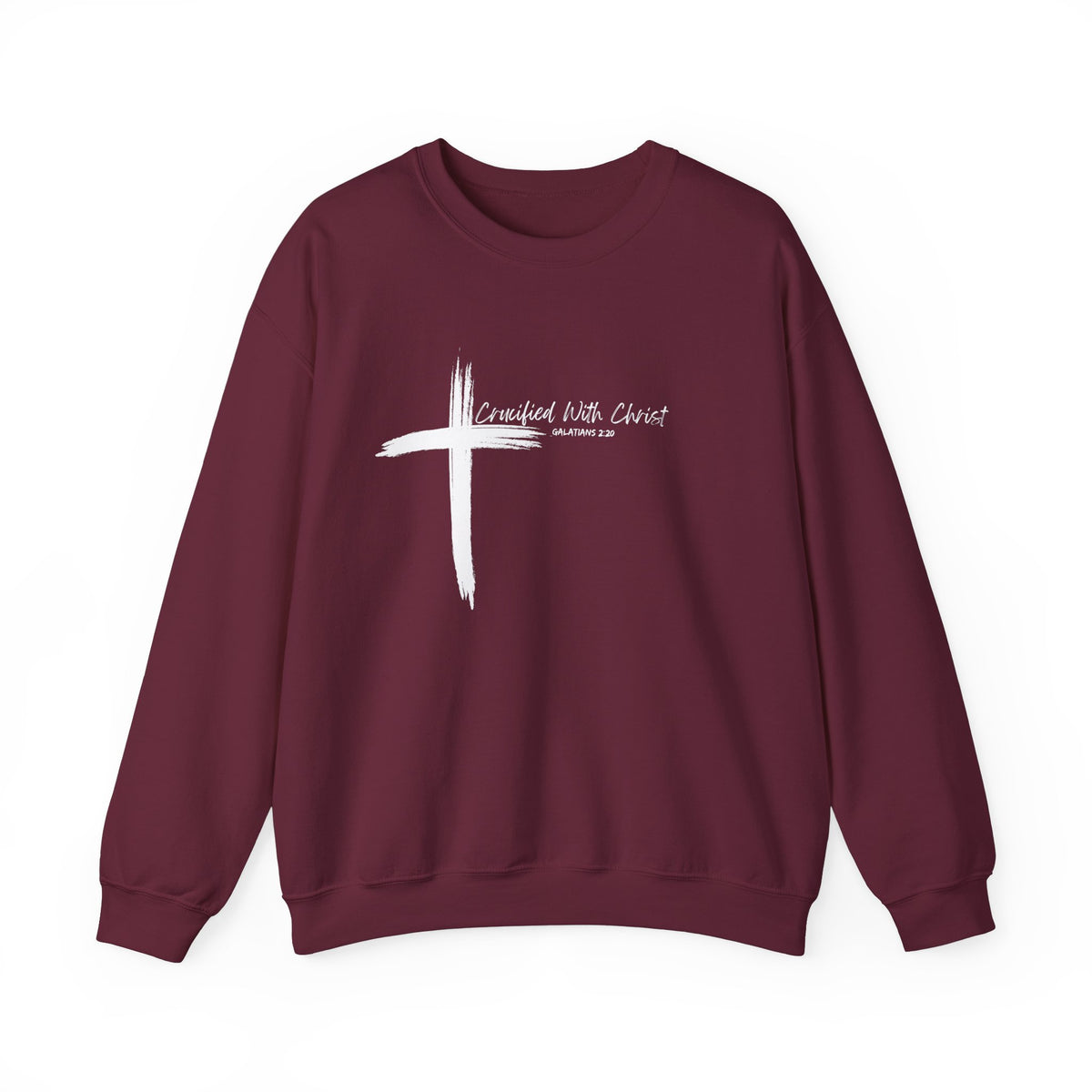 Crucified With Christ Ver.2- Christian Faith Crewneck Sweatshirt