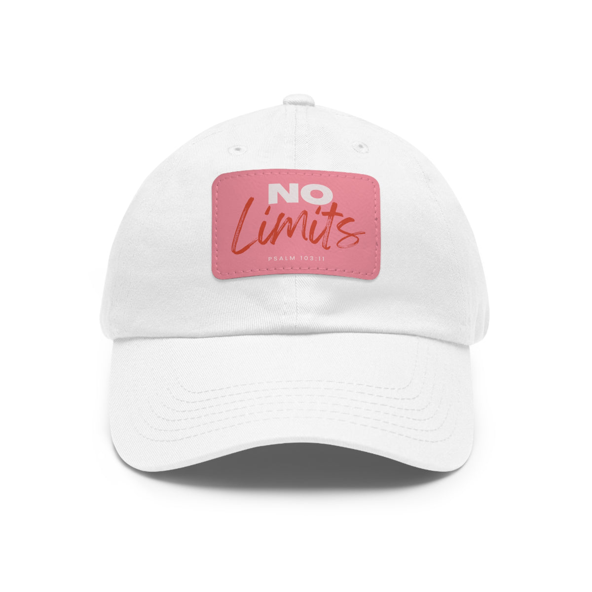 No Limits- Dad Hat with Leather Patch (Rectangle)