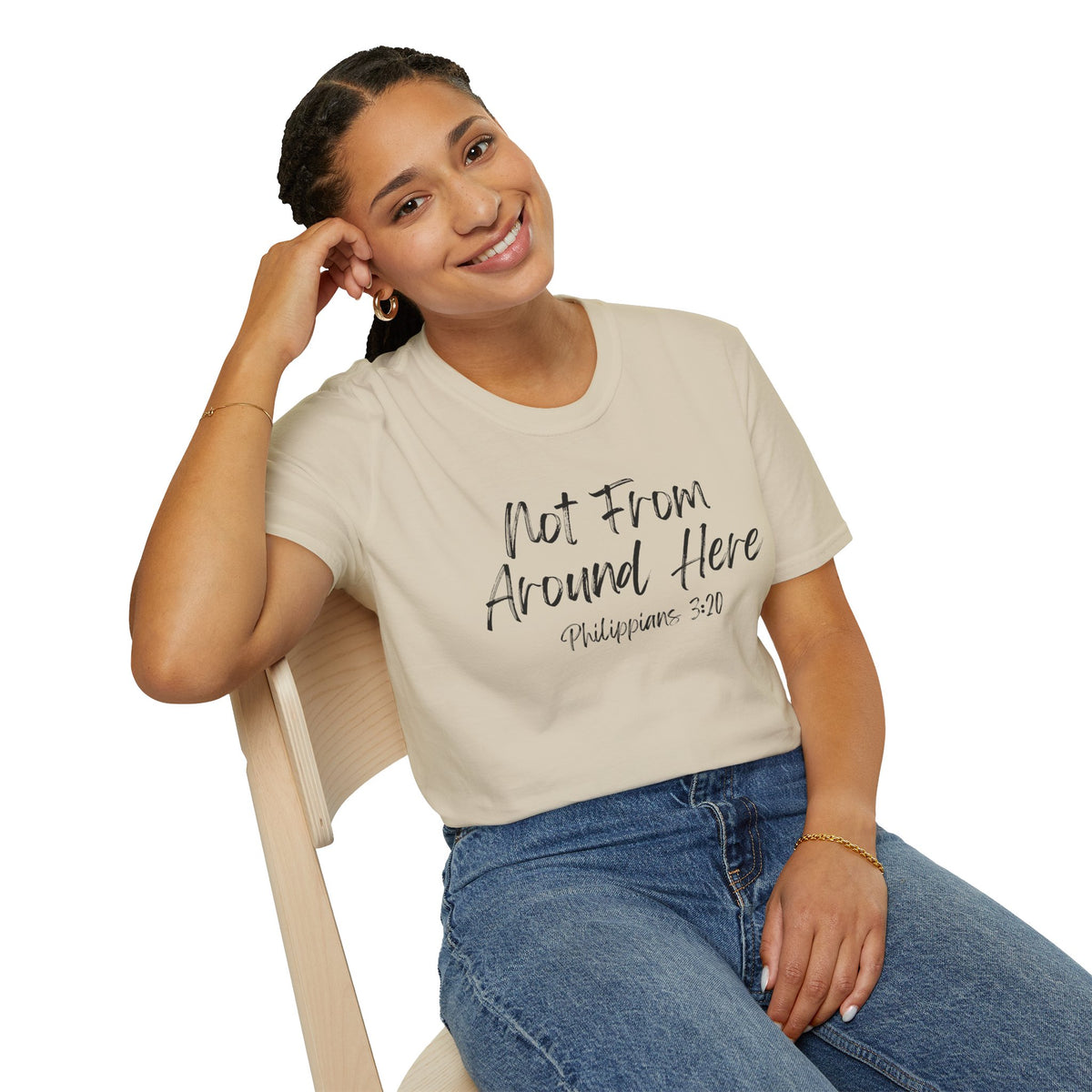 Not From Around Here- Unisex Softstyle T-Shirt