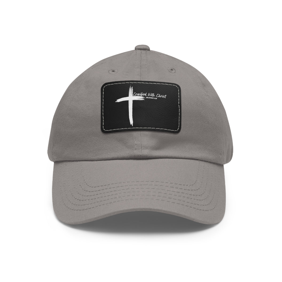 Crucified With Christ Ver.2- Dad Hat with Leather Patch (Rectangle)