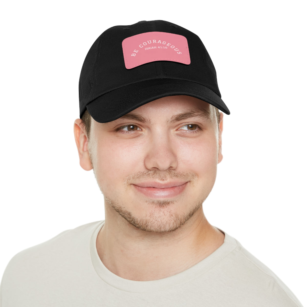 Be Courageous- Dad Hat with Leather Patch (Rectangle)