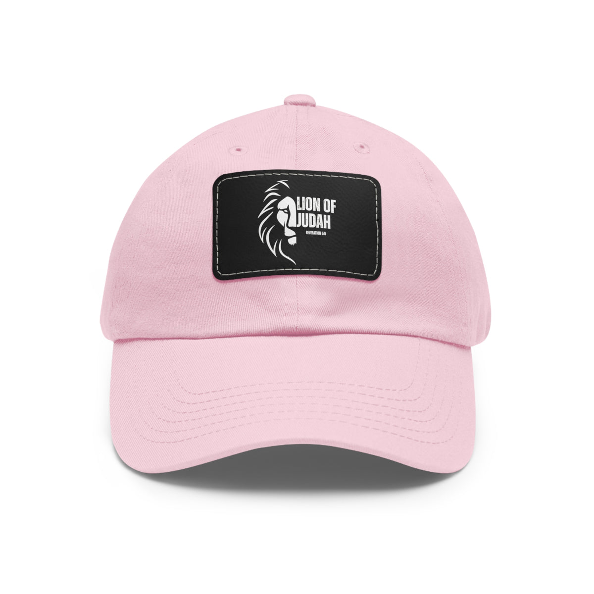 Lion Of Judah- Dad Hat with Leather Patch (Rectangle)