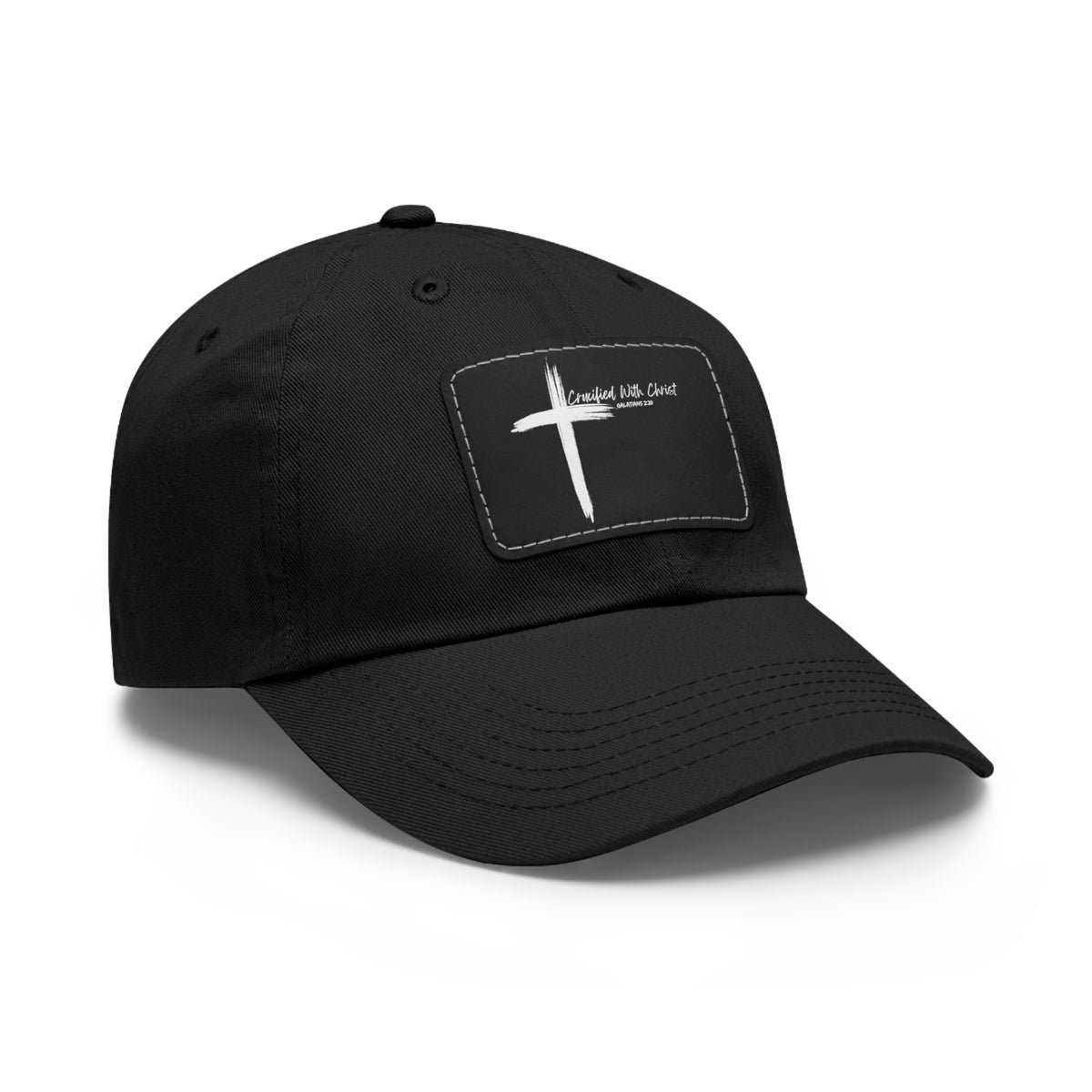 Crucified With Christ Ver.2- Dad Hat with Leather Patch (Rectangle)