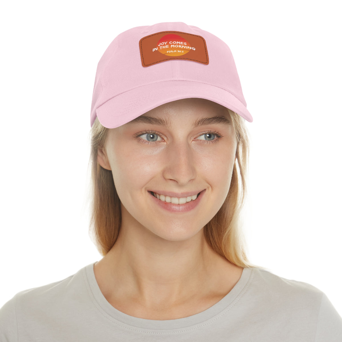 Joy Comes in the Morning- Dad Hat with Leather Patch (Rectangle)