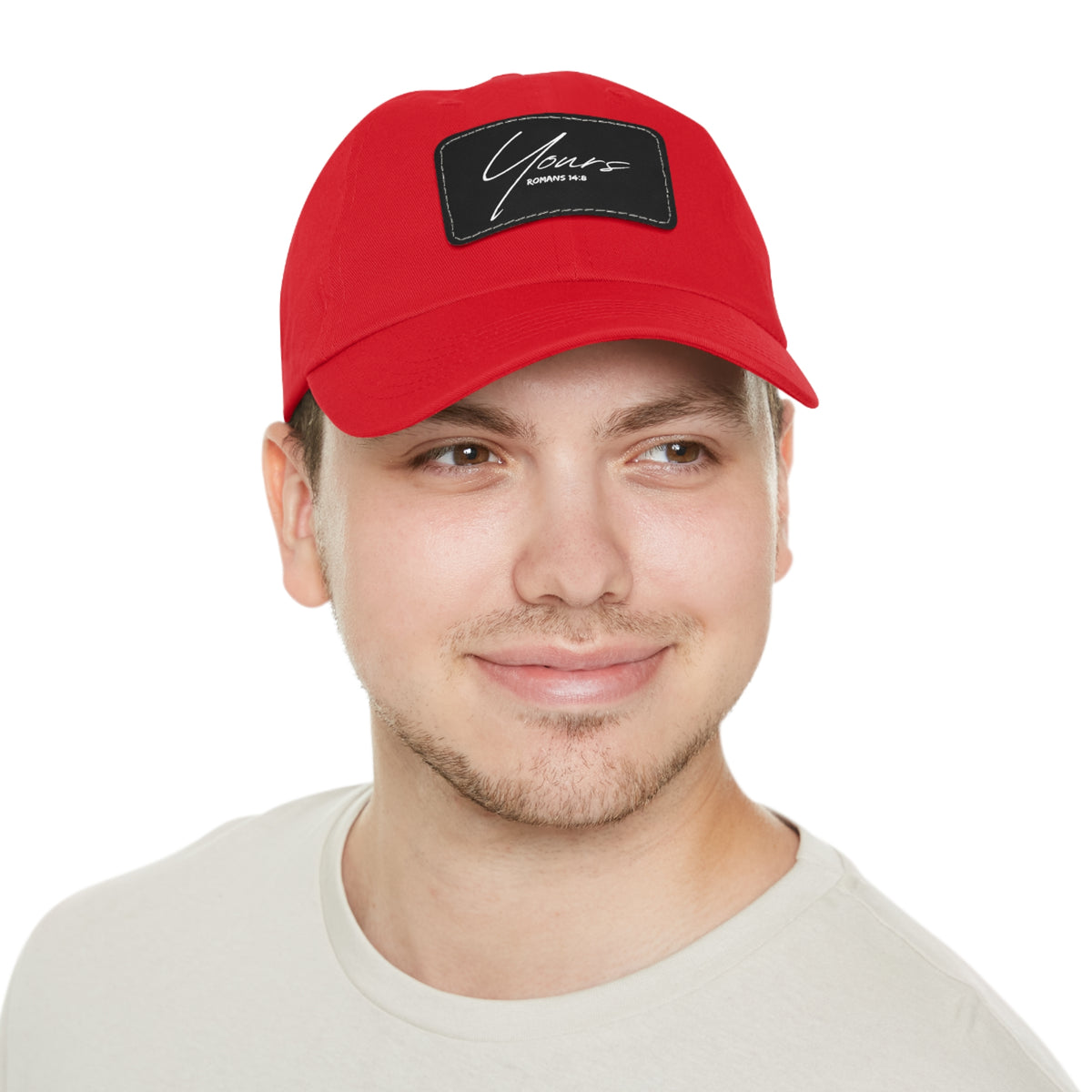 Yours- Dad Hat with Leather Patch (Rectangle)