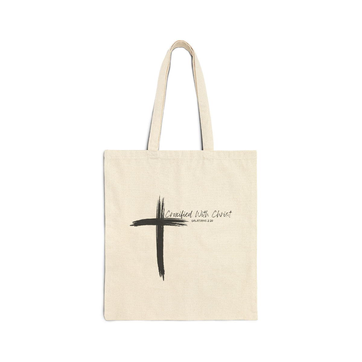 Crucified With Christ Ver.2- Cotton Canvas Tote Bag