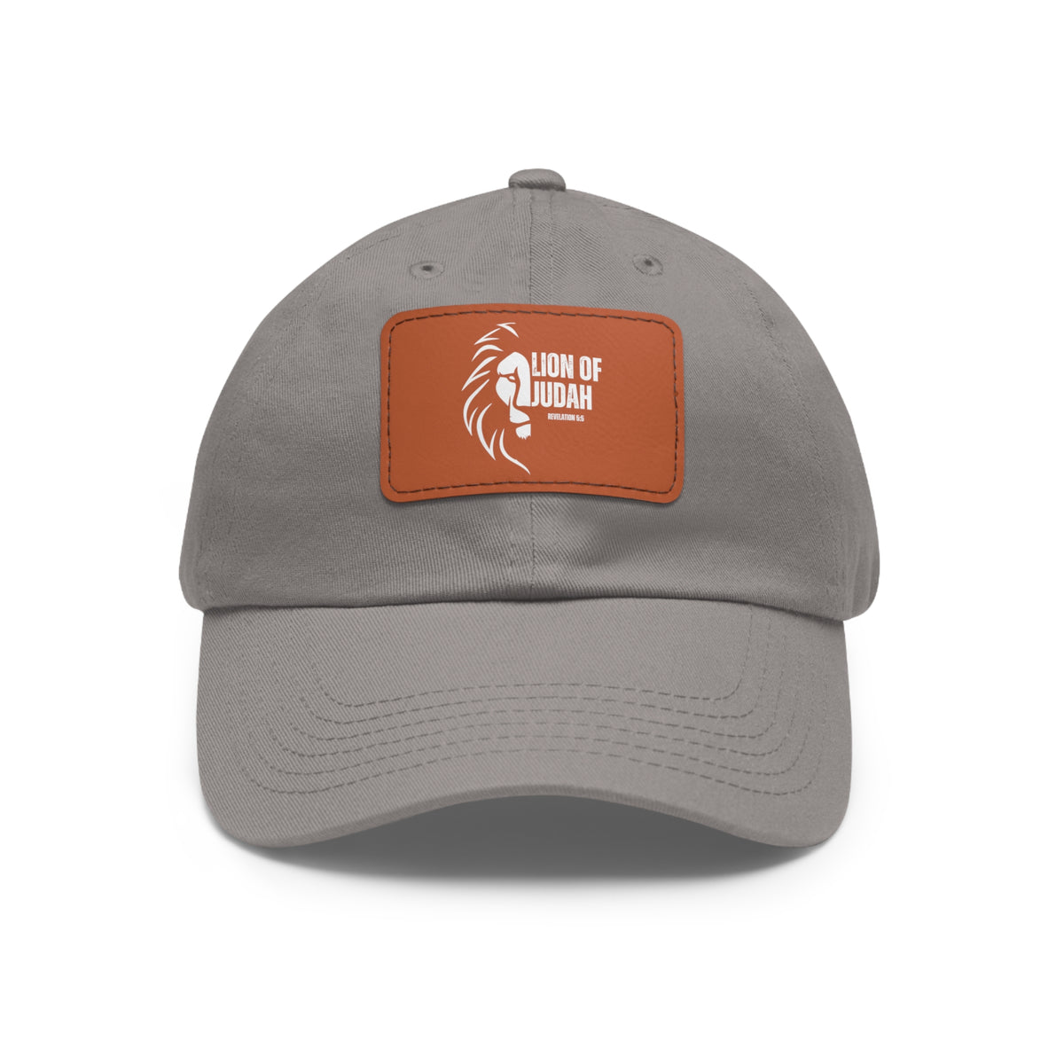 Lion Of Judah- Dad Hat with Leather Patch (Rectangle)