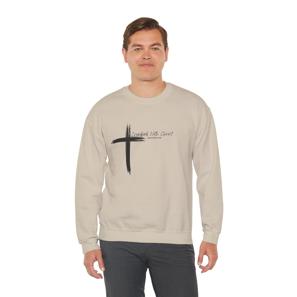 Crucified With Christ Ver.2- Christian Faith Crewneck Sweatshirt
