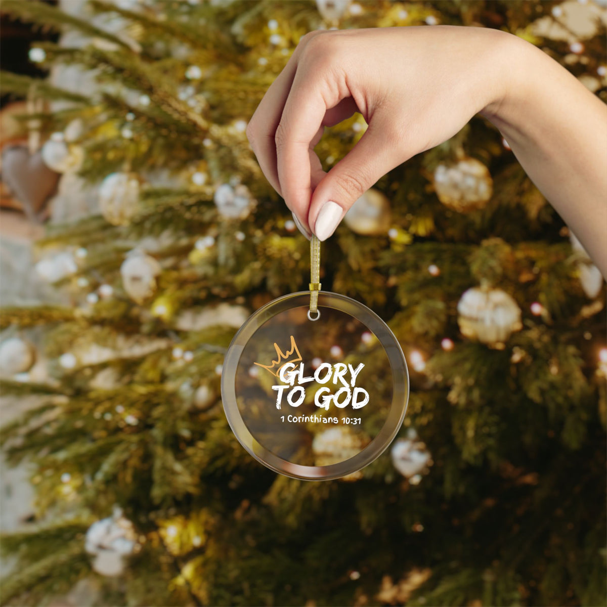 Glory To God Glass Ornaments
