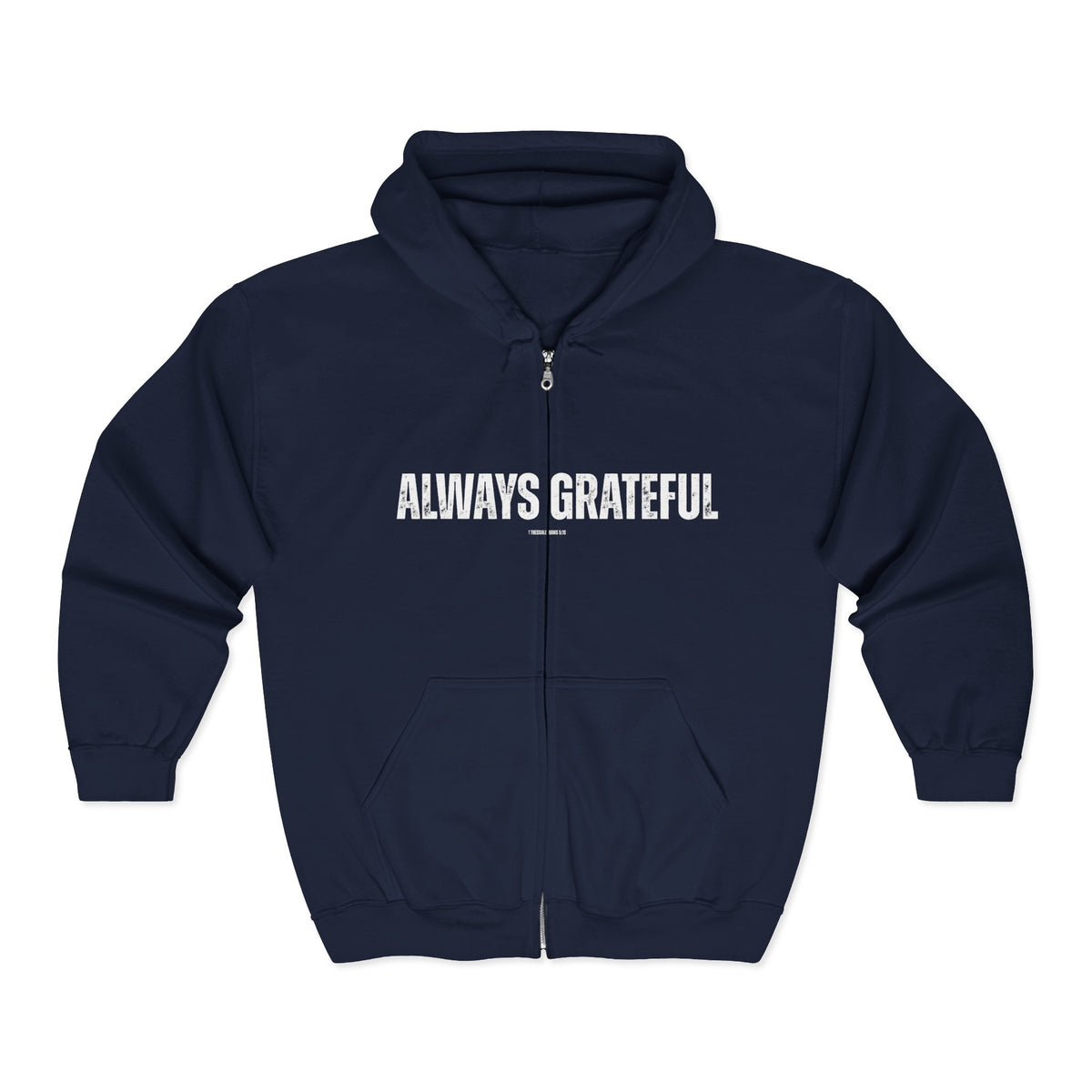 Always Grateful | Men's Heavy Blend™ Full Zip Hooded Sweatshirt