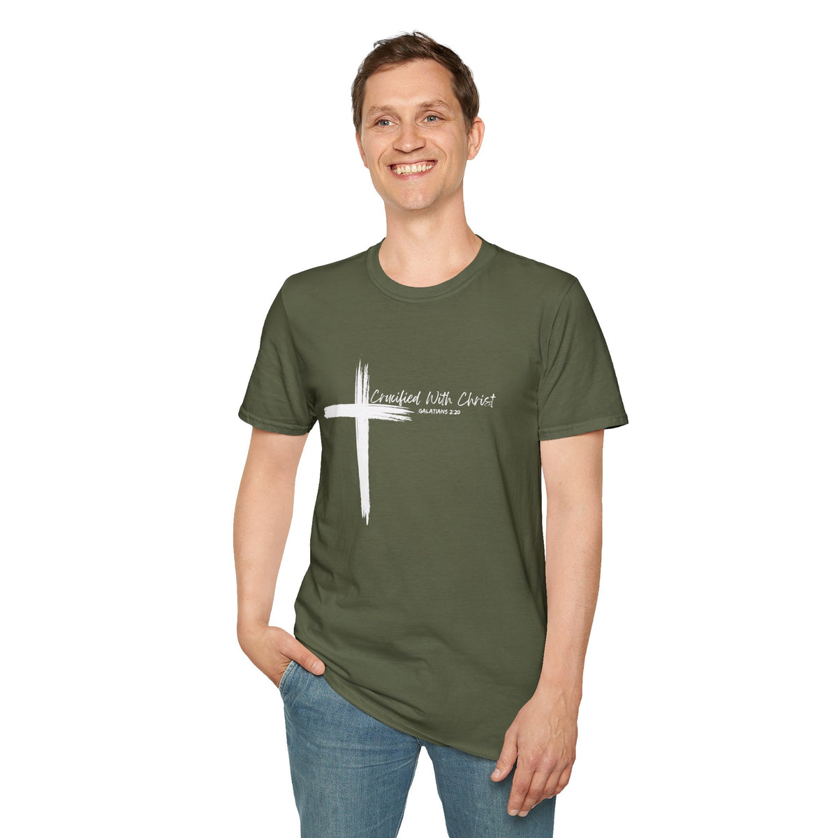 Crucified With Christ Ver.2- Unisex Softstyle T-Shirt