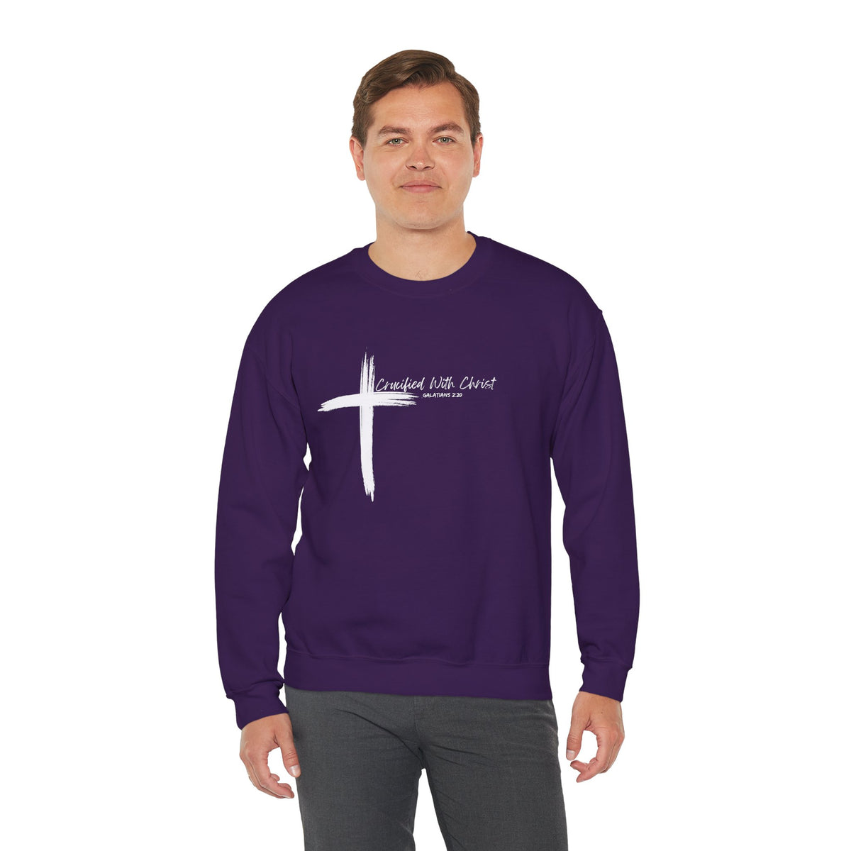 Crucified With Christ Ver.2- Christian Faith Crewneck Sweatshirt