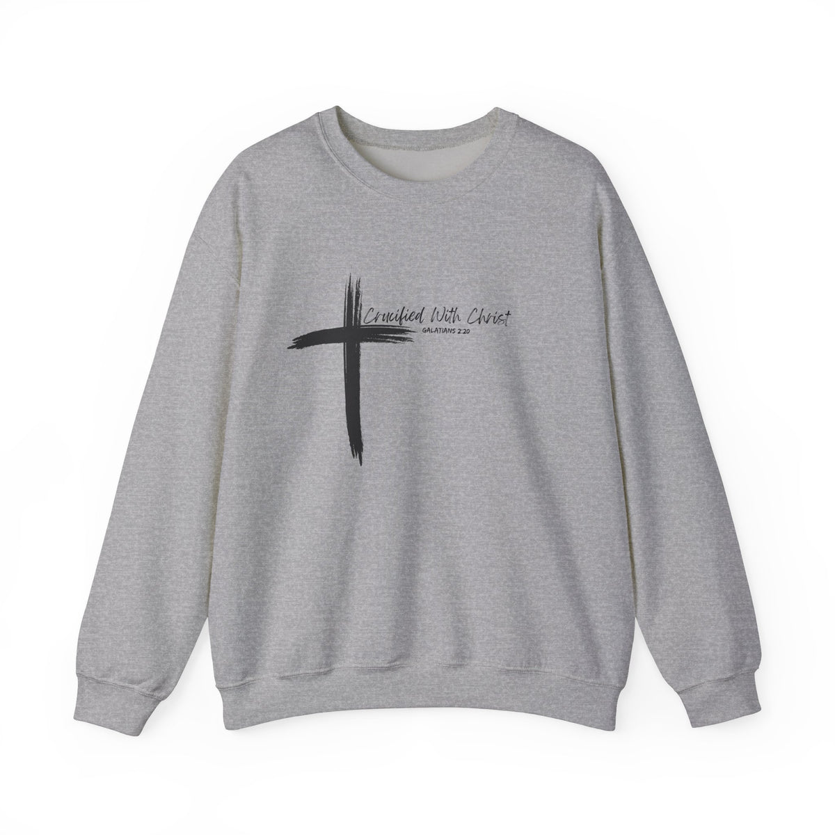 Crucified With Christ Ver.2- Christian Faith Crewneck Sweatshirt