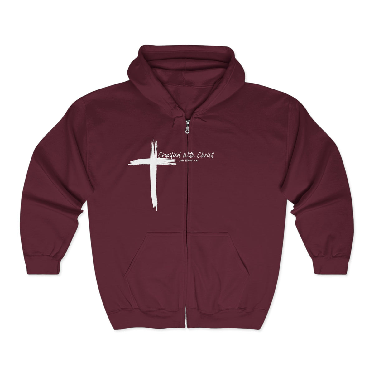 Crucified With Christ Ver.2 | Unisex Heavy Blend™ Full Zip Hooded Sweatshirt