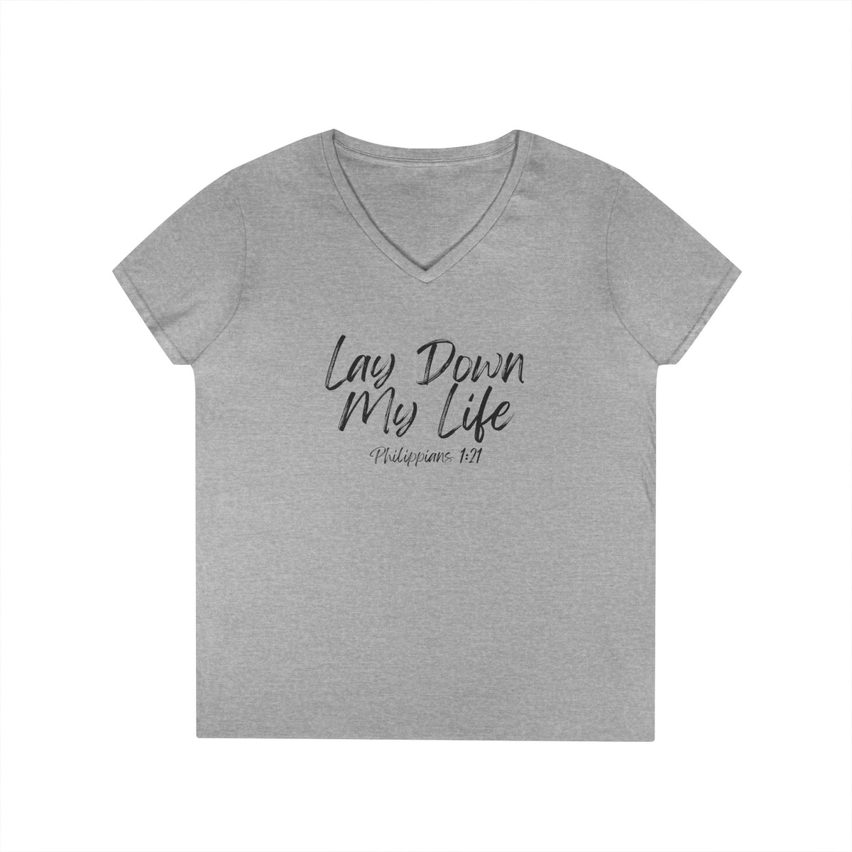 Lay Down My Life- Ladies' V-Neck T-Shirt