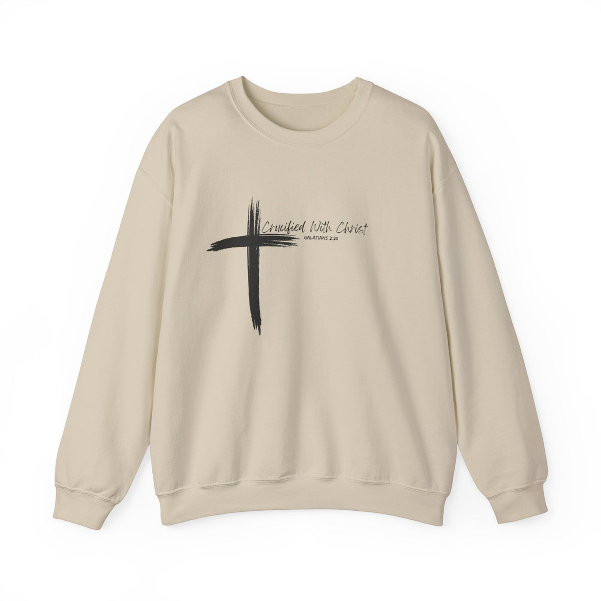 Crucified With Christ Ver.2- Christian Faith Crewneck Sweatshirt