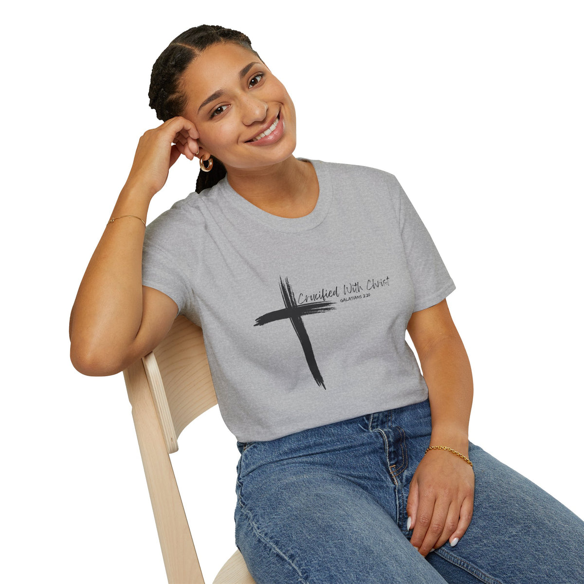 Crucified With Christ Ver.2- Unisex Softstyle T-Shirt