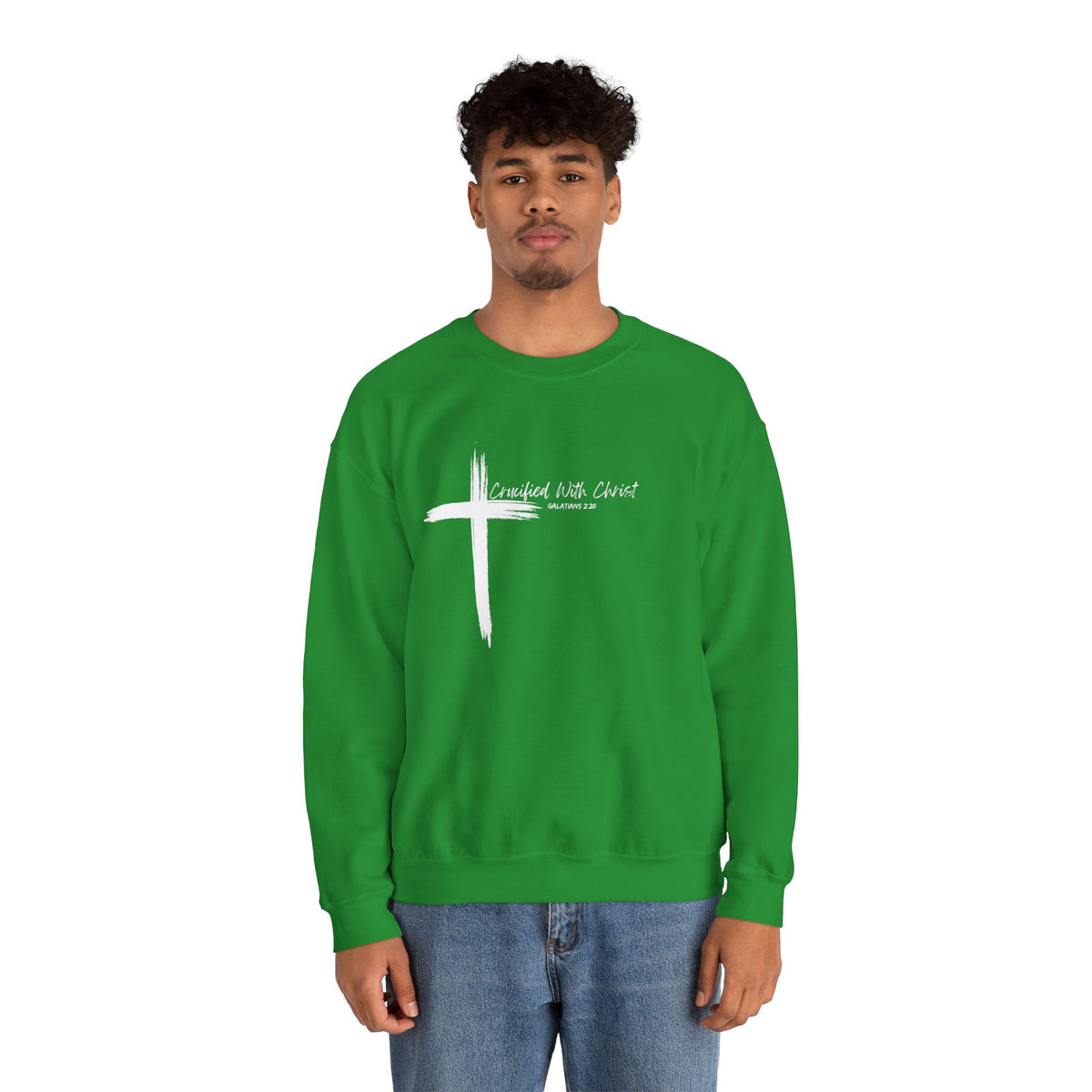 Crucified With Christ Ver.2- Christian Faith Crewneck Sweatshirt