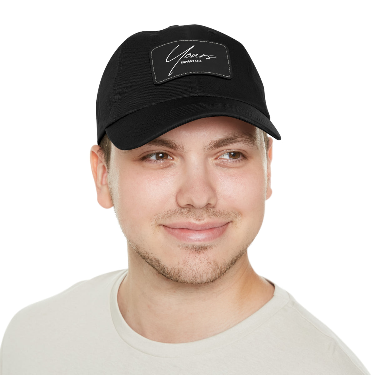 Yours- Dad Hat with Leather Patch (Rectangle)