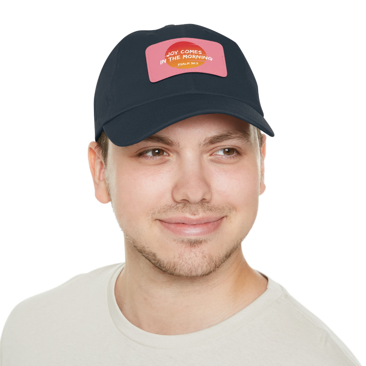 Joy Comes in the Morning- Dad Hat with Leather Patch (Rectangle)