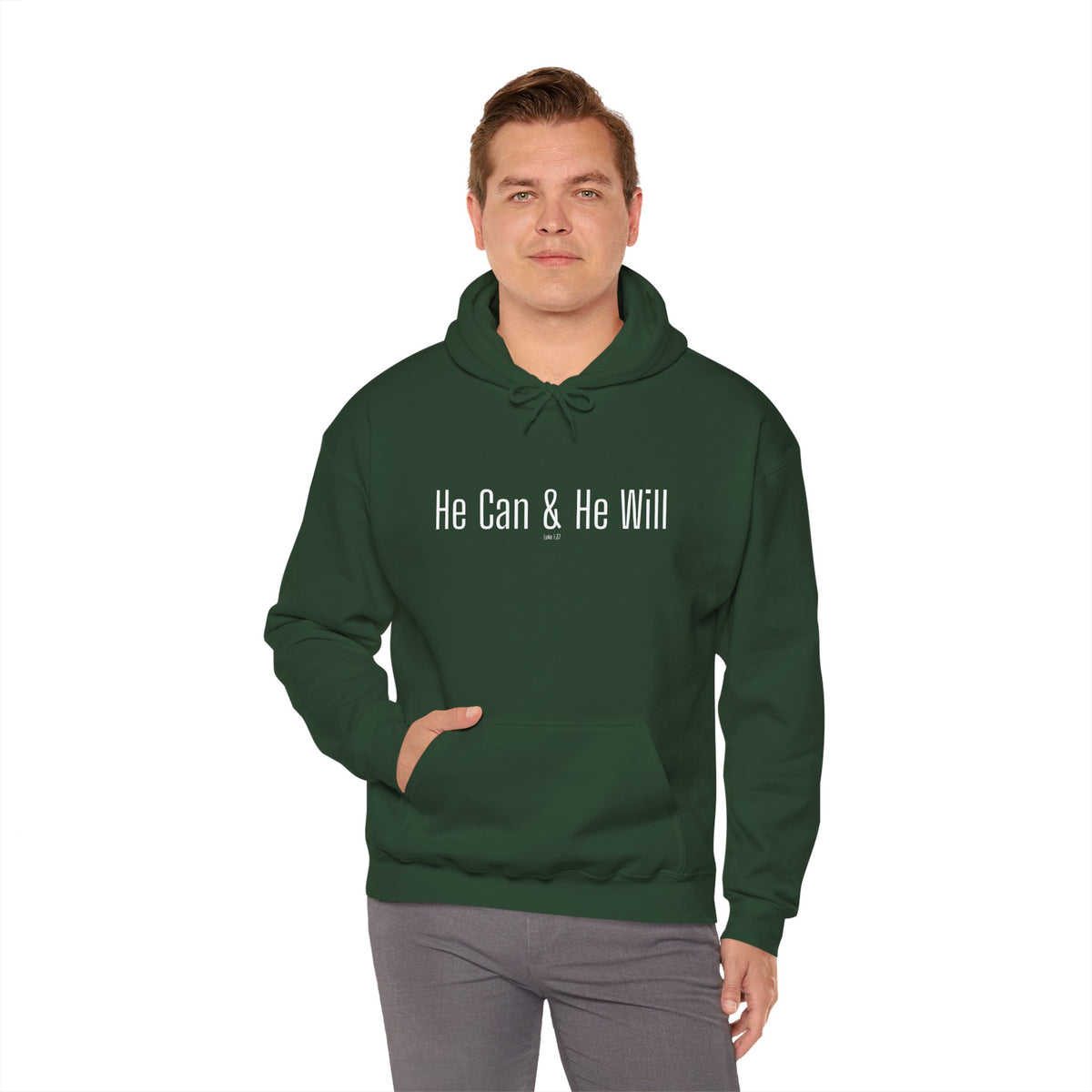 He Can & He Will | Men's Heavy Blend™ Hooded Sweatshirt