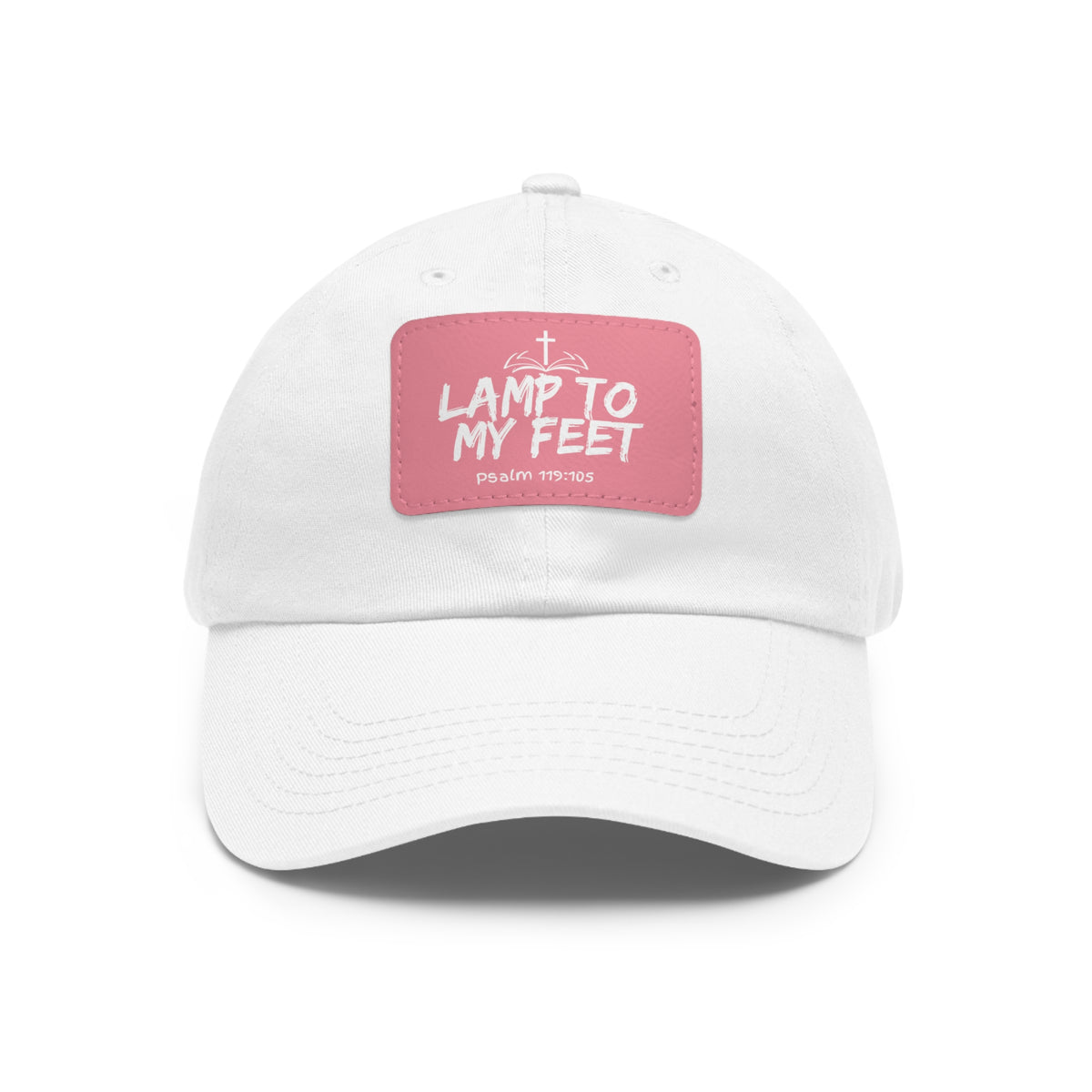 Lamp To My Feet- Dad Hat with Leather Patch (Rectangle)