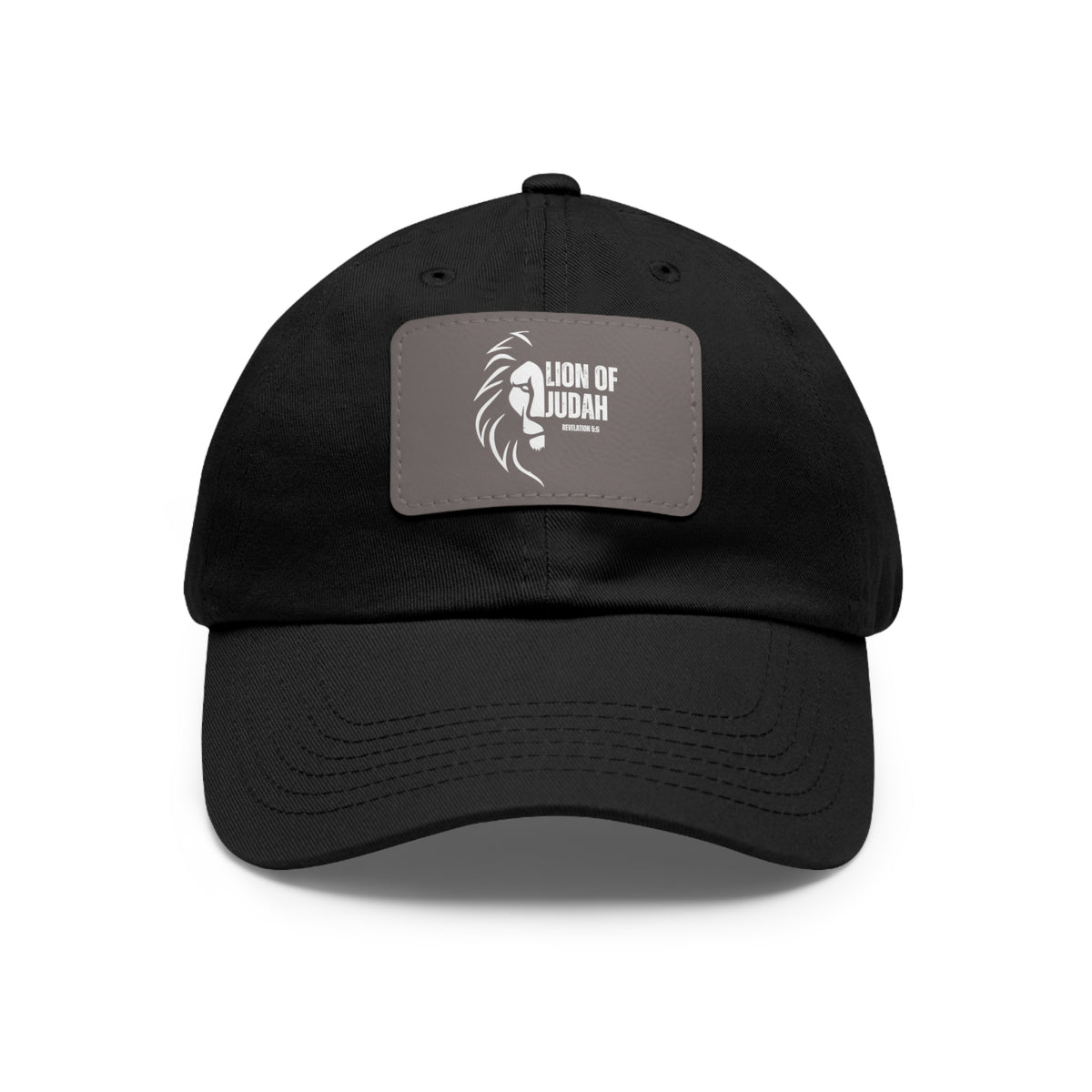 Lion Of Judah- Dad Hat with Leather Patch (Rectangle)