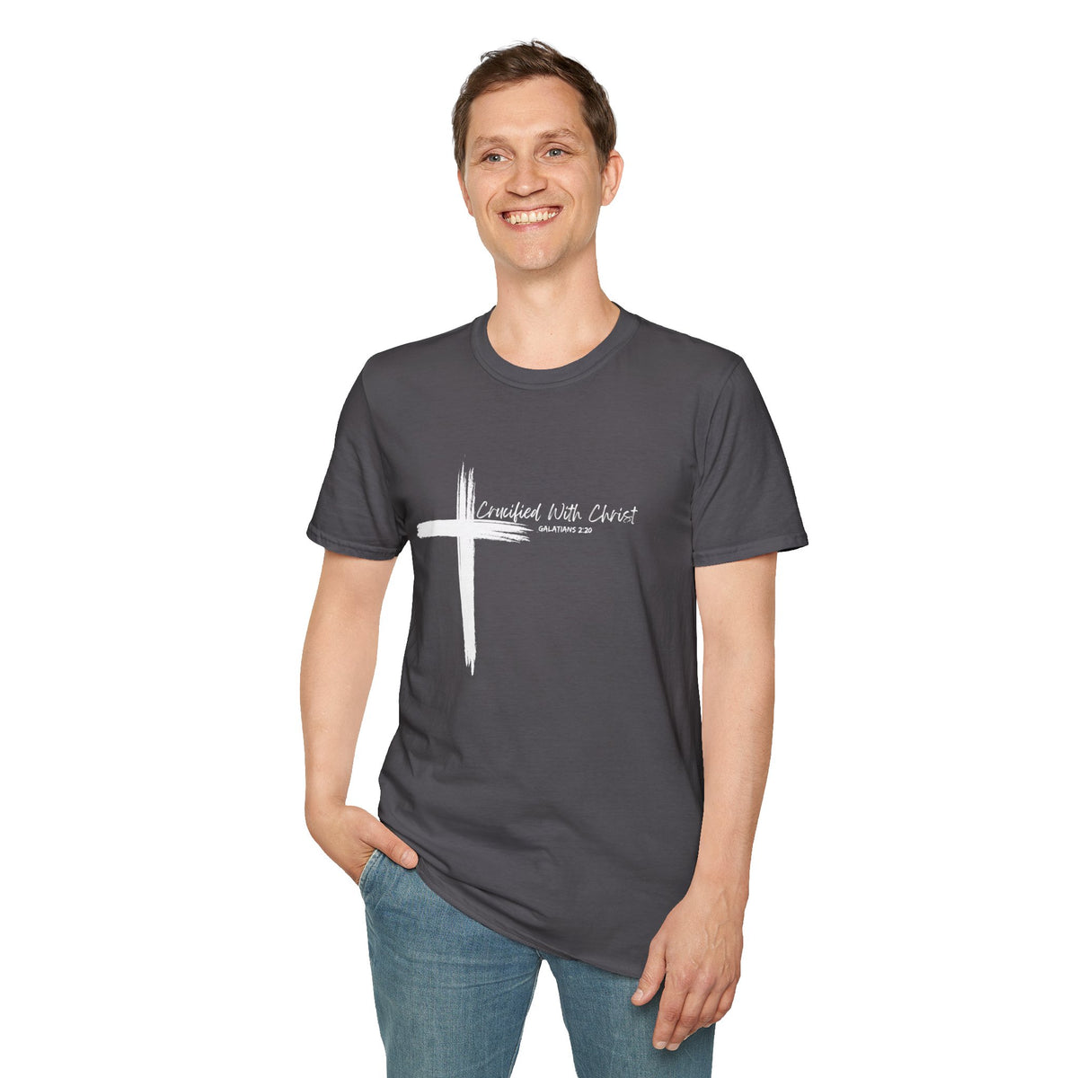 Crucified With Christ Ver.2- Unisex Softstyle T-Shirt