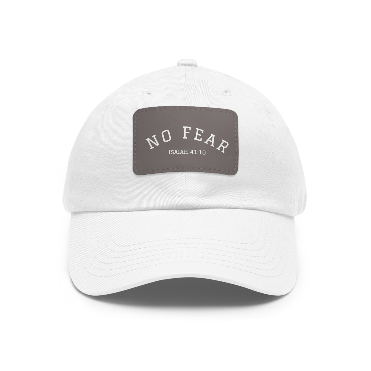 No Fear- Dad Hat with Leather Patch (Rectangle)