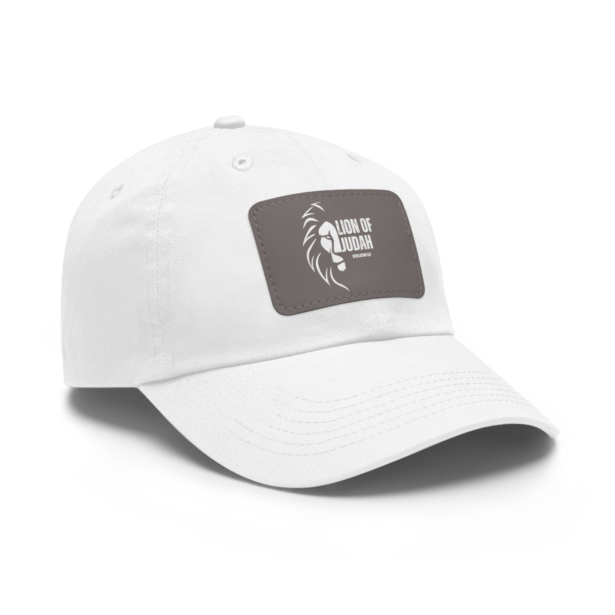 Lion Of Judah- Dad Hat with Leather Patch (Rectangle)