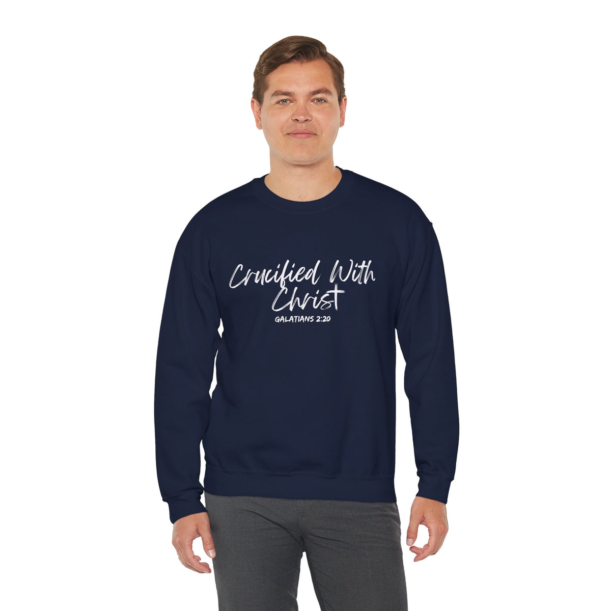 Crucified With Christ- Unisex Heavy Blend™ Crewneck Sweatshirt