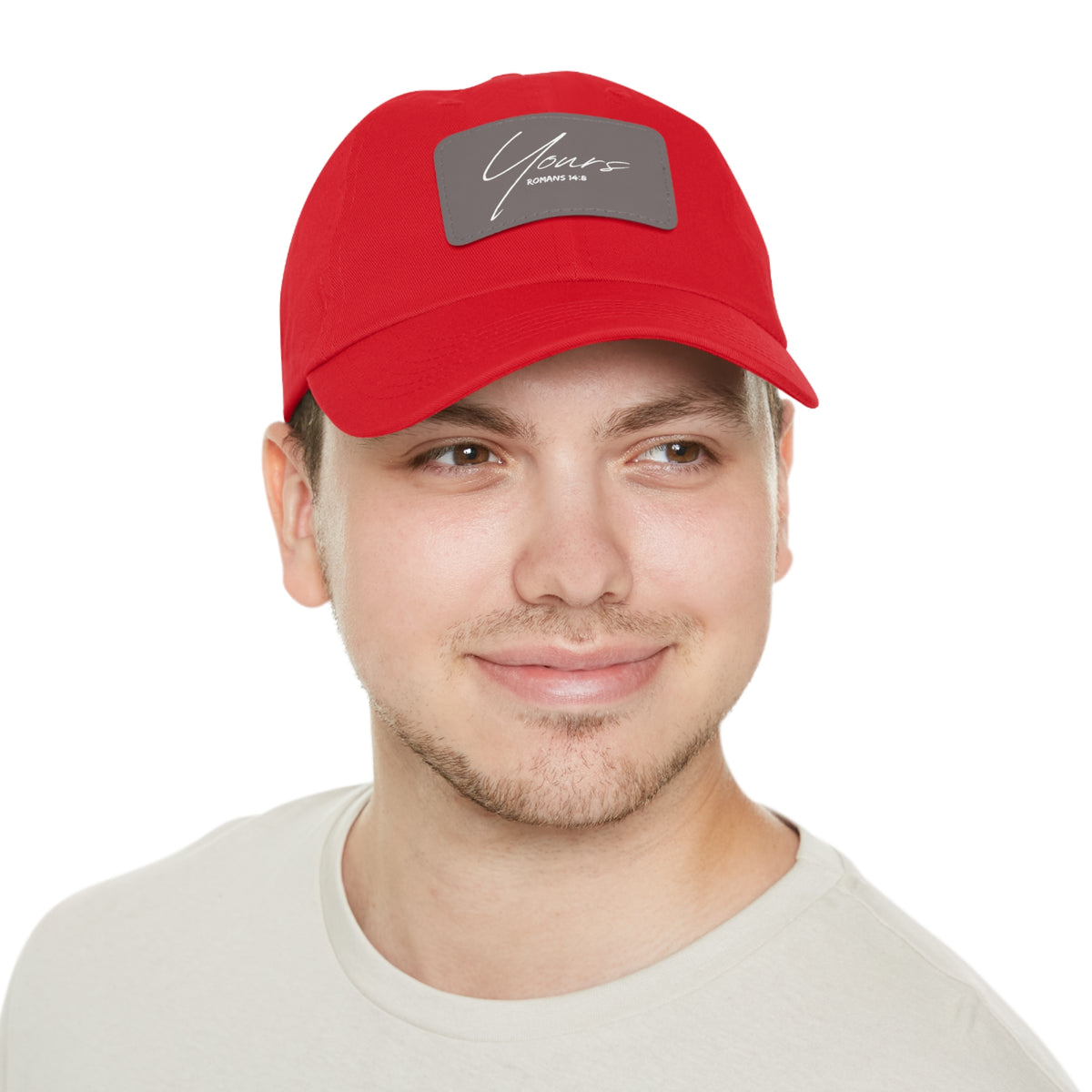 Yours- Dad Hat with Leather Patch (Rectangle)