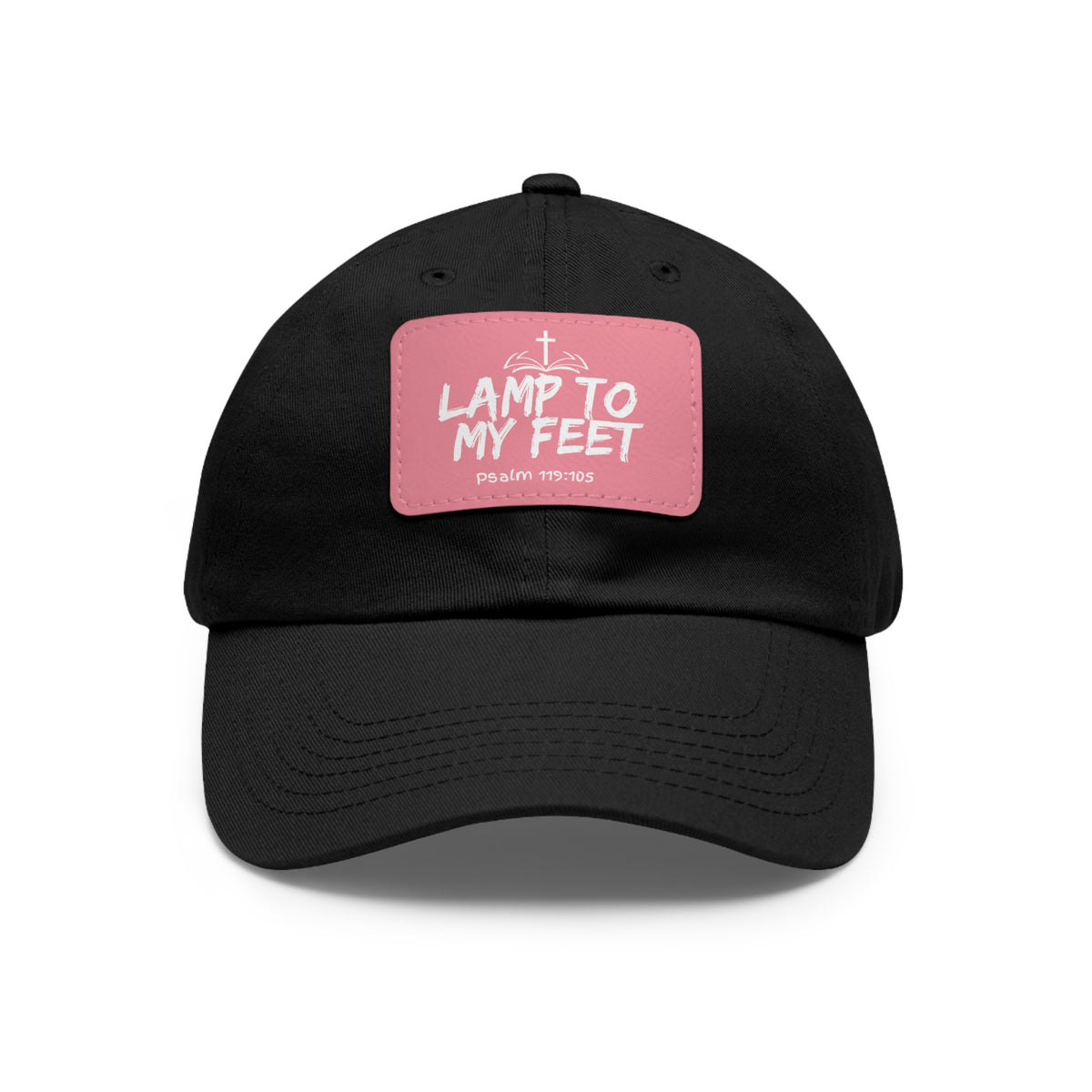 Lamp To My Feet- Dad Hat with Leather Patch (Rectangle)
