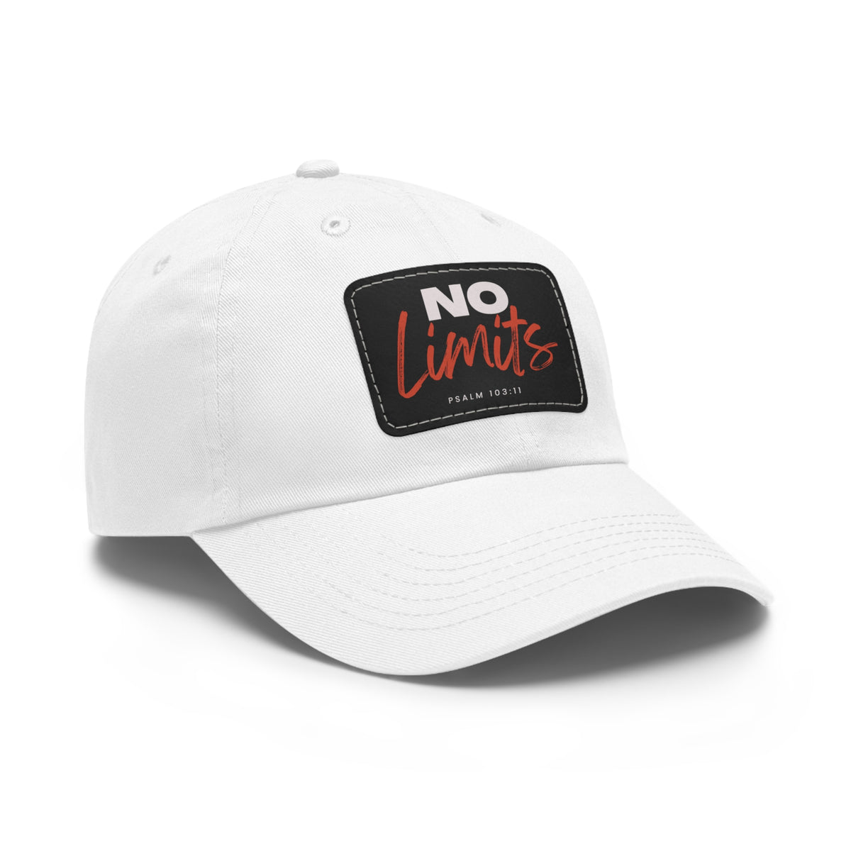No Limits- Dad Hat with Leather Patch (Rectangle)