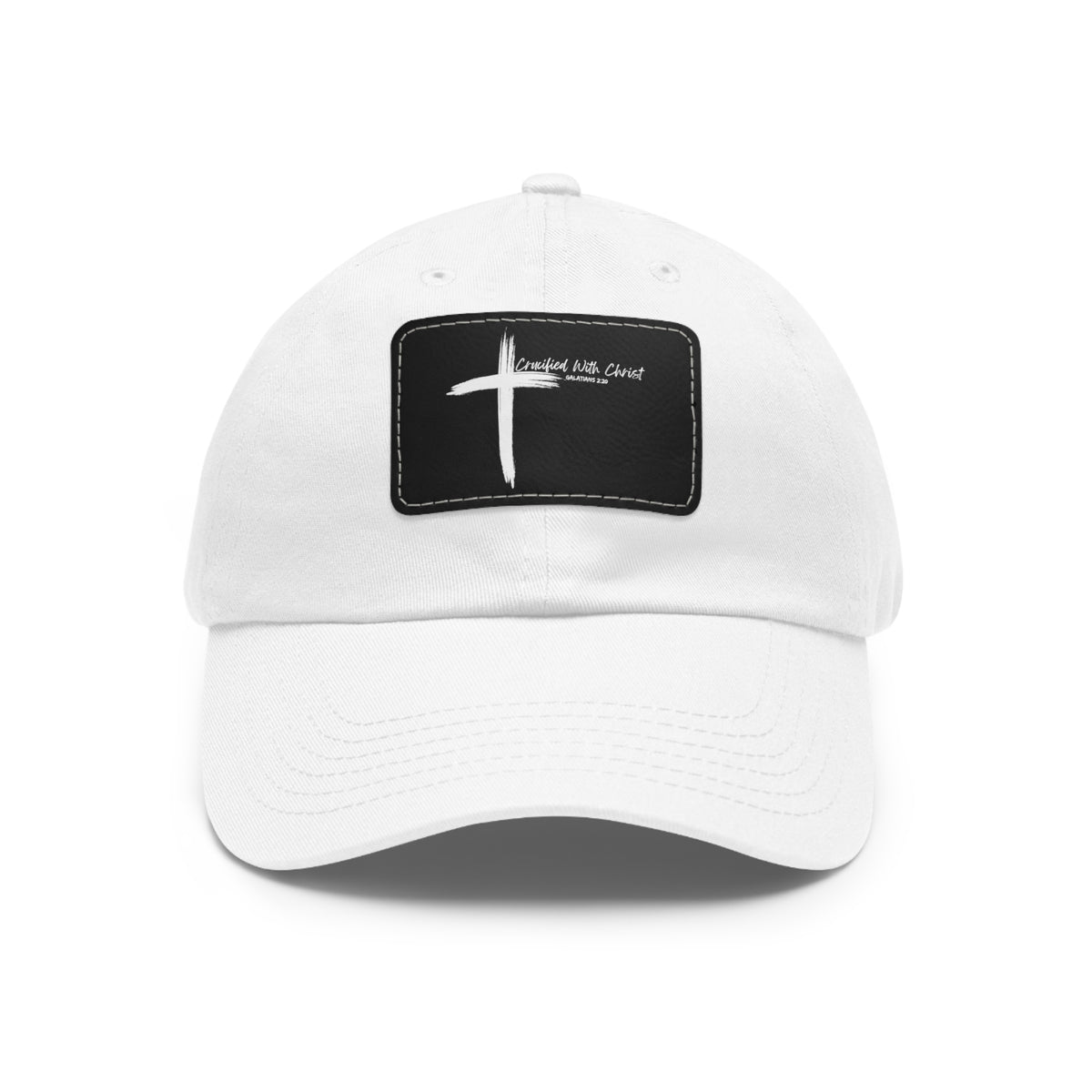 Crucified With Christ Ver.2- Dad Hat with Leather Patch (Rectangle)