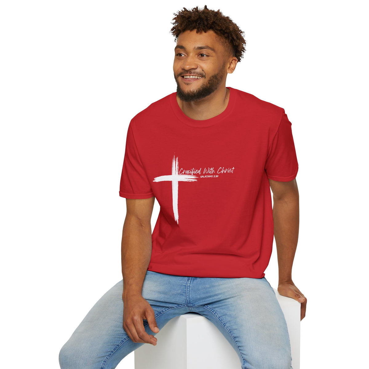 Crucified With Christ Ver.2- Unisex Softstyle T-Shirt