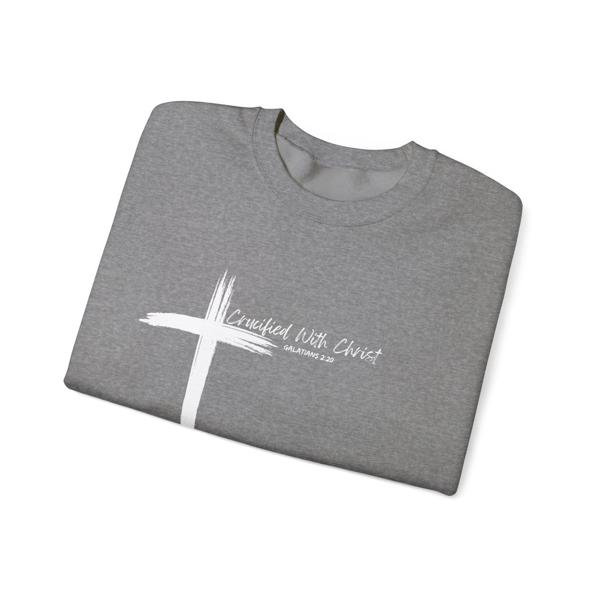Crucified With Christ Ver.2- Christian Faith Crewneck Sweatshirt