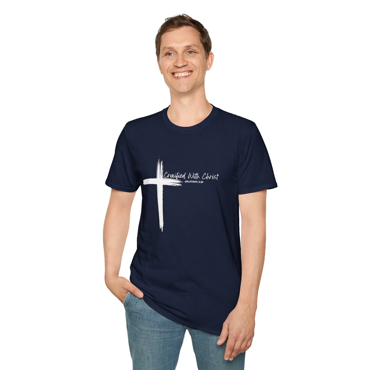 Crucified With Christ Ver.2- Unisex Softstyle T-Shirt