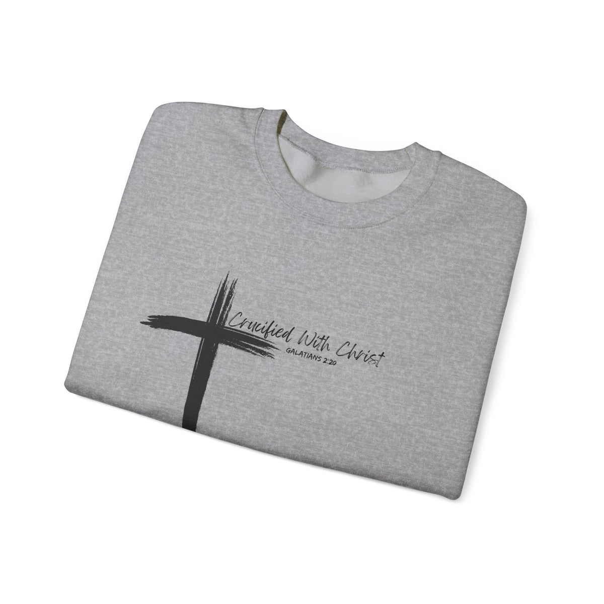 Crucified With Christ Ver.2- Christian Faith Crewneck Sweatshirt