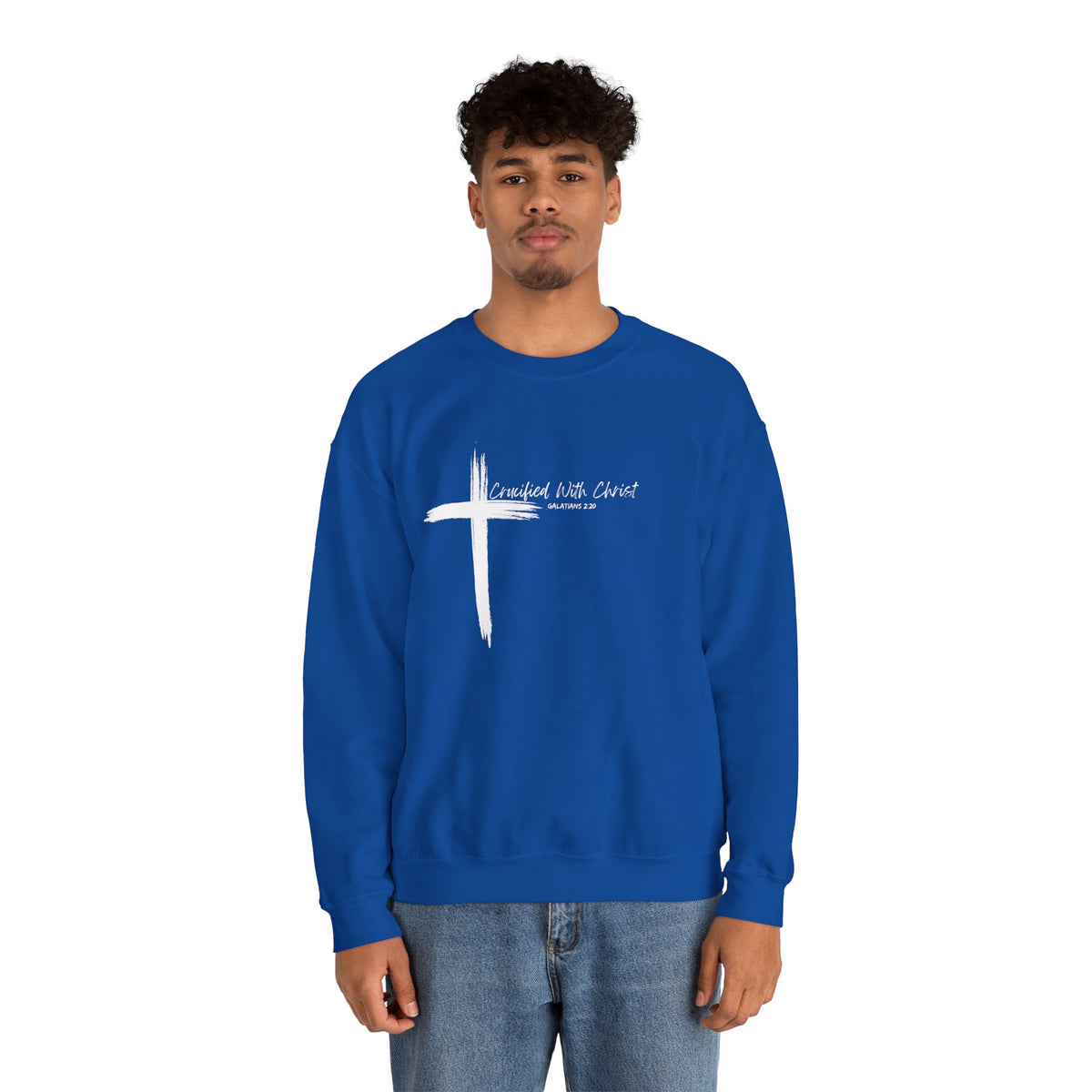 Crucified With Christ Ver.2- Christian Faith Crewneck Sweatshirt