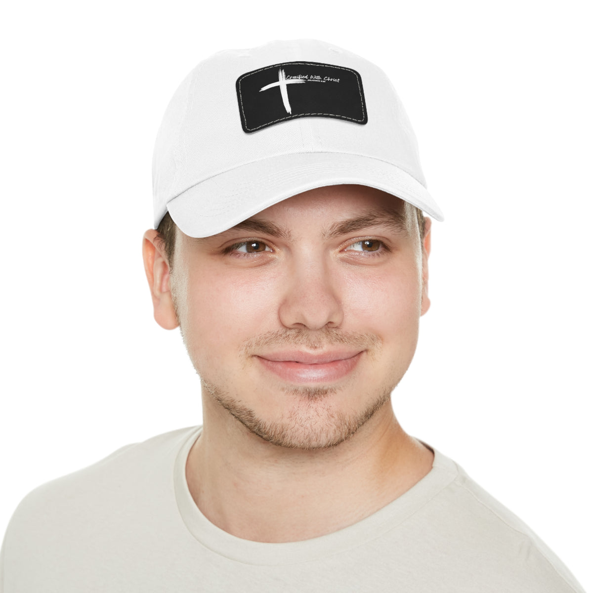 Crucified With Christ Ver.2- Dad Hat with Leather Patch (Rectangle)