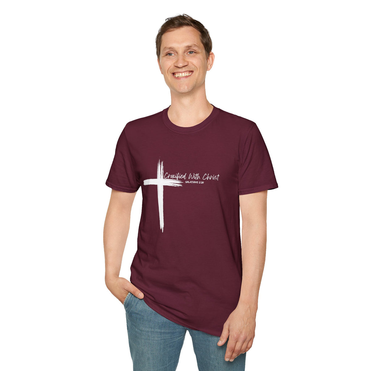 Crucified With Christ Ver.2- Unisex Softstyle T-Shirt