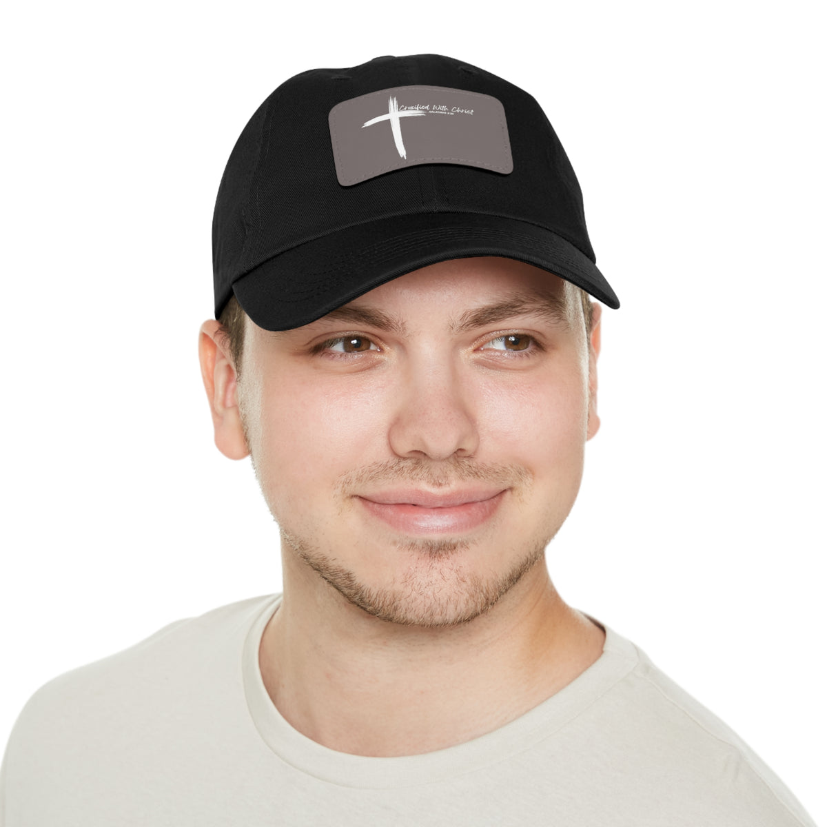 Crucified With Christ Ver.2- Dad Hat with Leather Patch (Rectangle)